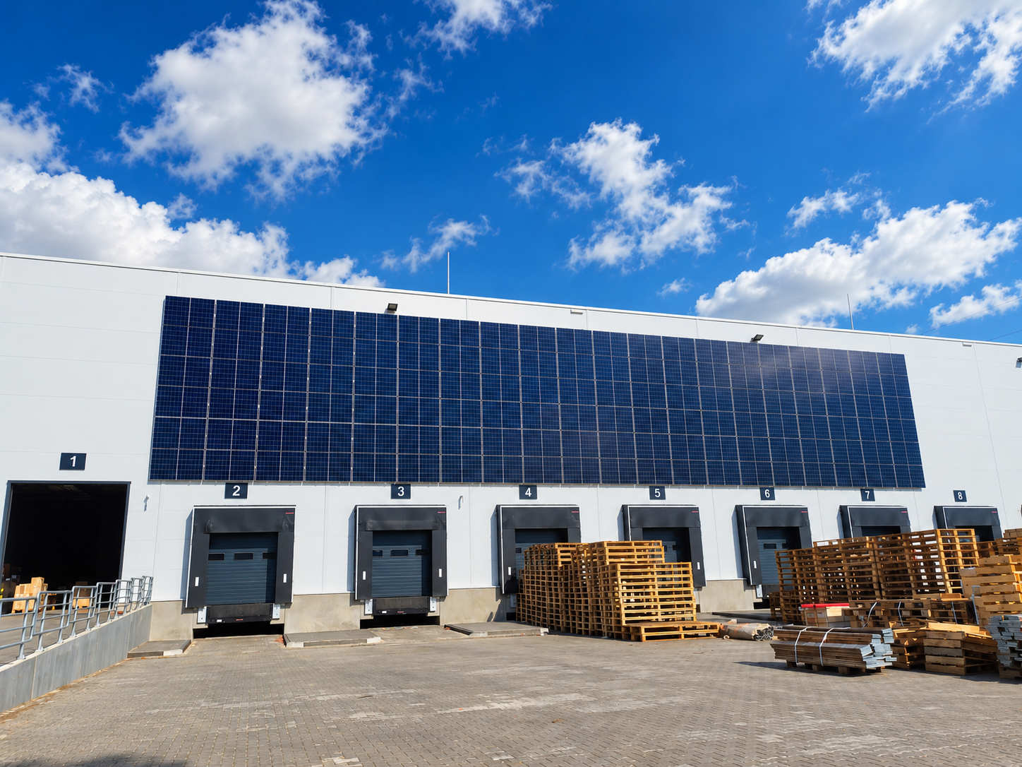 Instalacja fotowoltaiczna 49,8 kWp na fasadzie hal magazynowych LemonTree w Mysłowicach